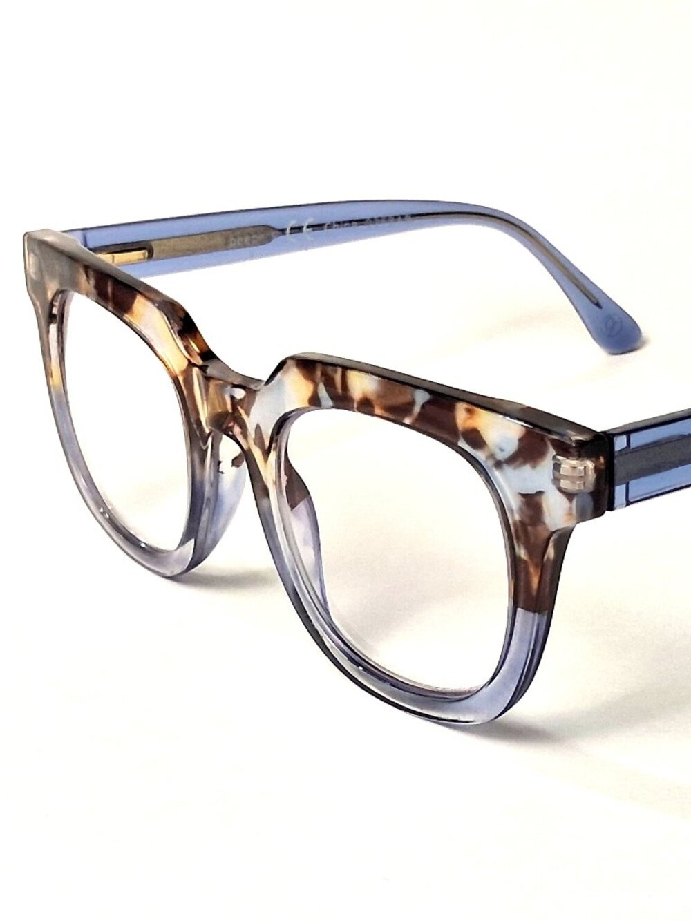 Peepers Blue & Brown Tortoiseshell Square Eyeglass Frames 48-15-135-145